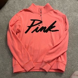 PINK orange quarter zip